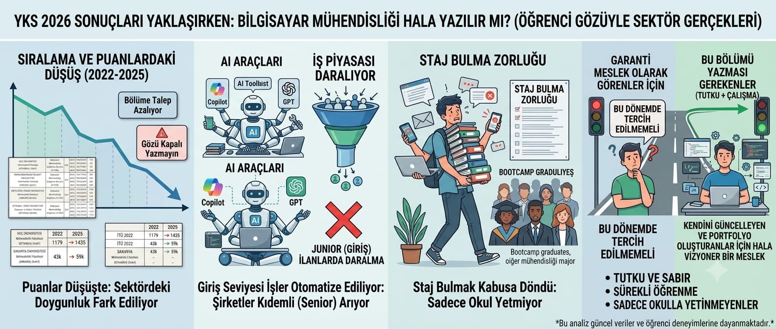 YKS 2026 Sonuçları Yaklaşırken: Bilgisayar Mühendisliği Hala Yazılır Mı? (Güncel Sektör Analizi)